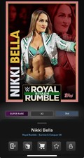 DIGITAL TOPPS WWE SLAM Nikki Bella SURVIVE & CONQUER 26 SUPER RARE PINK Read