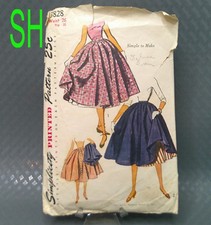 Vintage 1951 Simplicity Sewing Pattern 3828 Full Skirt  Petticoat MCM COMPLETE