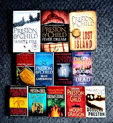 Douglas Preston / Lincoln Child Lot of 12 Books / 8 Pendergast +++ Pb/HC