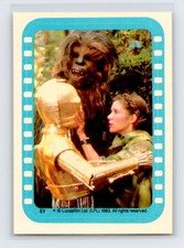 LEIA C-3PO 1983 Topps Star Wars Return of the Jedi ROTJ Sticker #51 C2