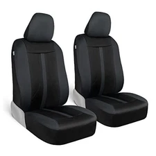 Motor Trend Gray Cloth Car Seat Covers for Front Seats – Gray Front Seats