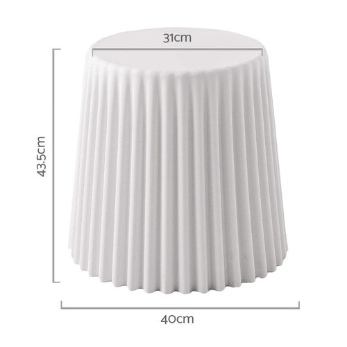 Artiss 2x Bar Stools Cupcake Plastic Foot Stool White - Picture 2 of 8