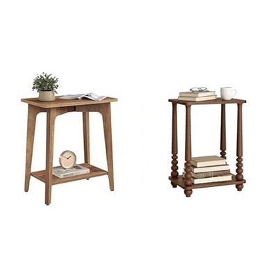 VASAGLE Small Rectangular End Table, Accent Nightstand for Small Spaces,Honey...