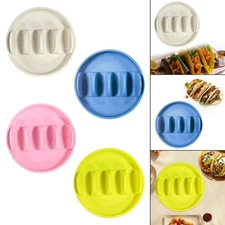 Taco Holder Plates for Soft and Hard Tacos Tortilla Tray Reusable Taco Stand for