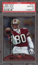 1998 Finest #151 Jerry Rice w/coating PSA 10 GEM MINT 49ers