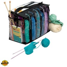 Knitting Organizer Portable Knitting Yarn Storage Bag With Multiple Pockets, ...