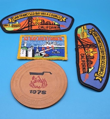 Vintage San Francisco Bay Area Council California BSA Patches and 1975 Badge