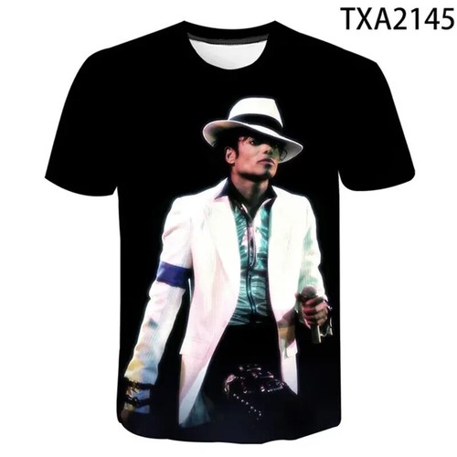 Michael Jackson 3D Print T Shirt Men Women Children Fashion Hip Hop T-shirt - Picture 31 of 39