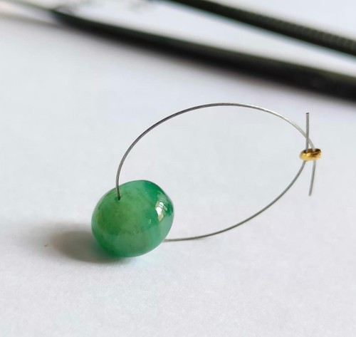 Zambian Emerald smooth Big Beads Top Rare VINTAGE Emerald 5.80 CTS / 10 mm - Picture 5 of 7