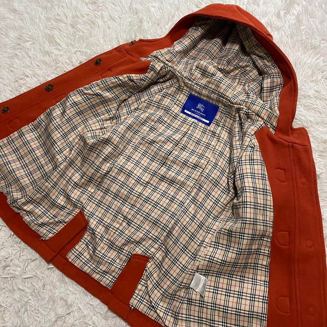 Burberry Blue Label Nova Check Duffle Coat Wool Size38 (US:S