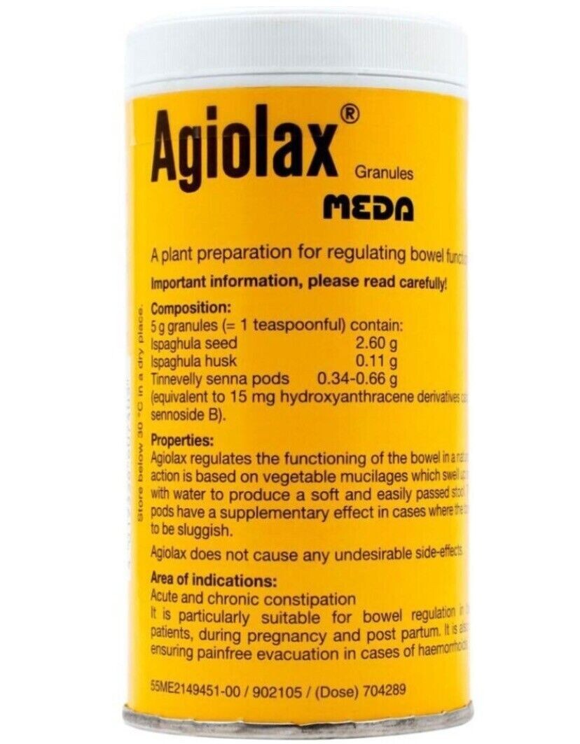 PACK DE 6 X GRÁNULOS AGIOLAX Madaus 250 g Hecho en Alemania - ENVÍO GRATUITO.