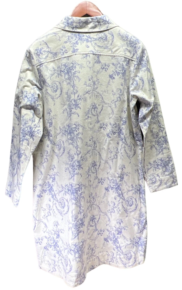 Vestido de Franela 100 % Algodón Suave Surroundings Hasta la Rodilla Manga Larga Mediano Foto 2 de 4