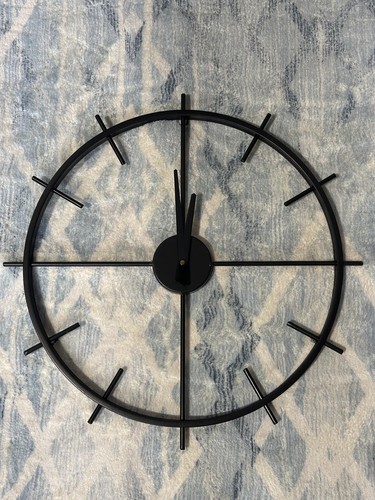 Vintage Metall Wanduhr 54cm Durchmesser Dekoration - Bild 8 von 8