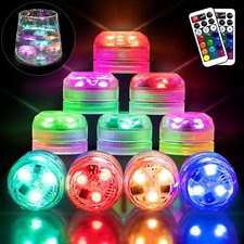 6  Waterproof Mini LED Lights w/ Remote Control Tea Lights Candle Home Decor USA
