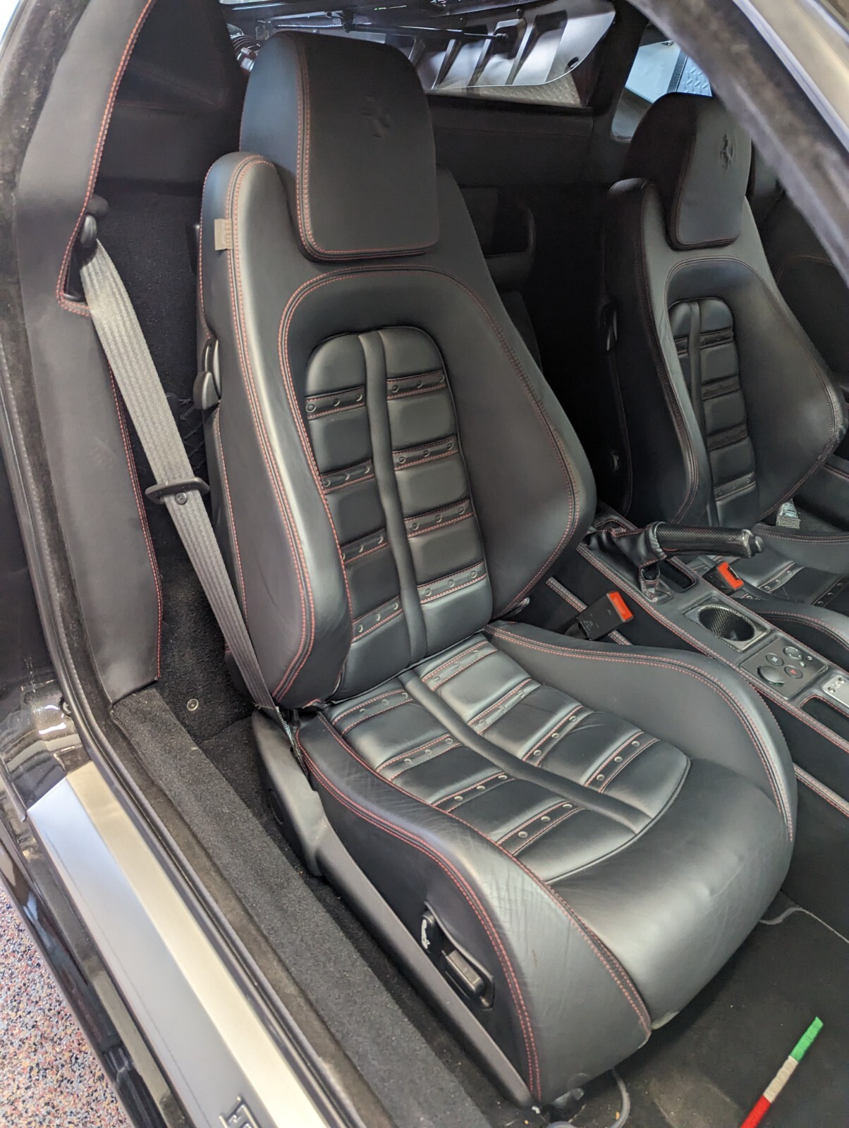 Ferrari F430 Daytona Power Seats - Left Right Black w/ Red Stitching