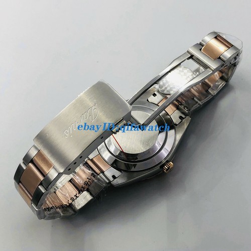 New PARNIS 39mm Silver dial rose gold marks sapphire glass automatic Mens watch - Picture 5 of 5