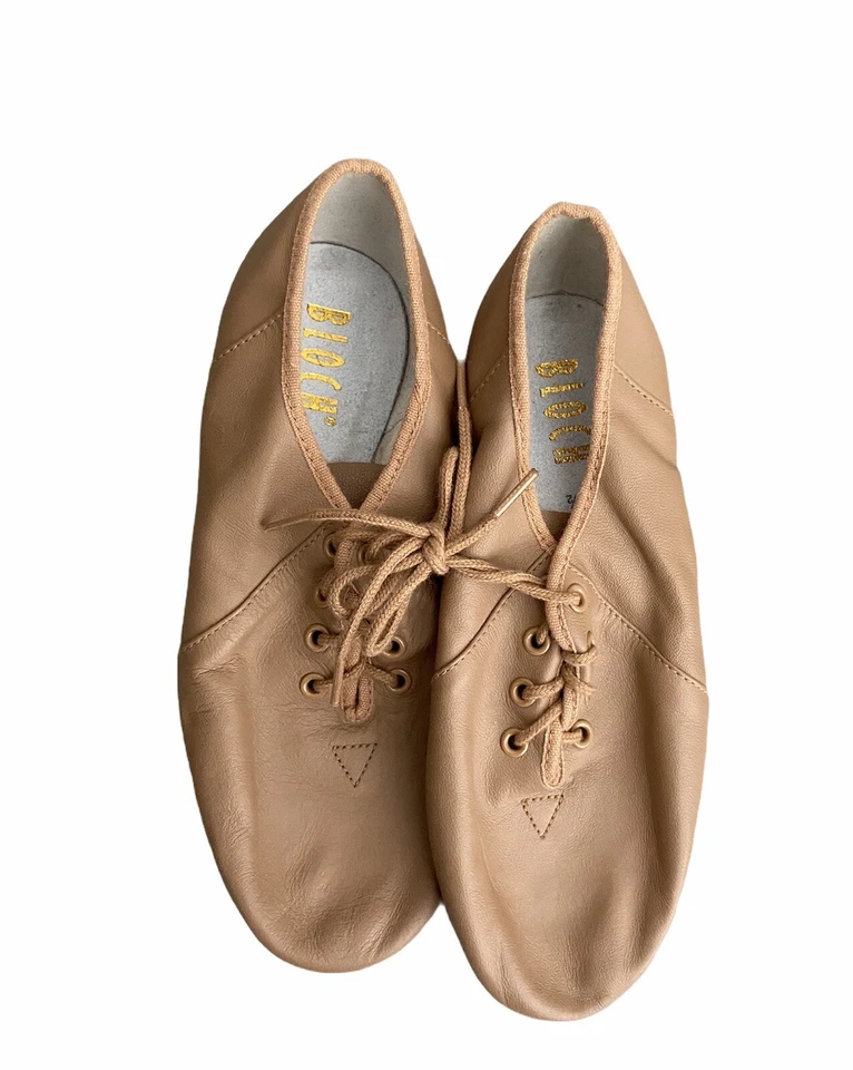Bloch Dance Jazzflex Suede Split Sole Leather Jazz Shoe Nude Size 4.5 - Image 2 of 4