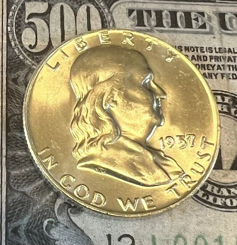 1957-D Silver Benjamin Franklin Half Dollar - GEM - Proof Like Blazer