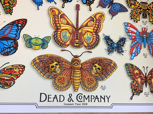 GRECLABLE DEAD & COMPANY 2019 SOMMERTOUR WILD SCHMETTERLINGE POSTER SIGNIERT/NUMMERIERT - Bild 6 von 8