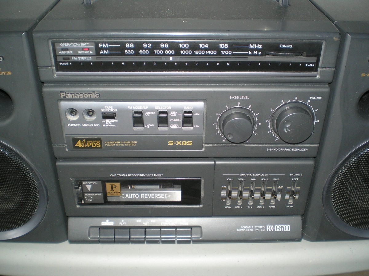 Panasonic RX-CS780 portable radio AM/FM stereo cassette, Bi-amp