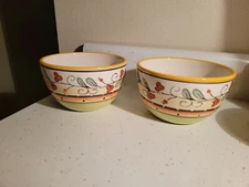 PHILIPPE RICHARD ITALIA PATTERN 11" CEREAL BOWLS  DISCONTINUED -2 SETS AVAILABLE