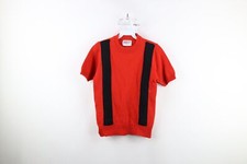 Vintage 60s 70s Womens 36 Distressed Wool Knit Cheerleader Varsity Sweater USA