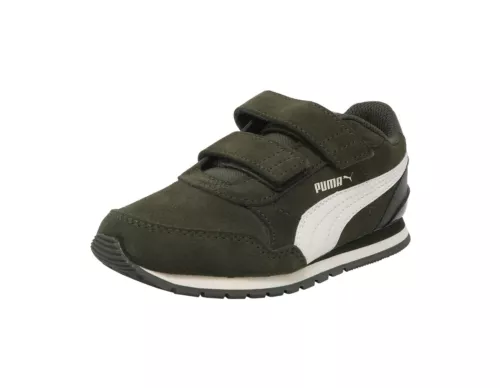 PUMA St Runner V2 SD Soft Foam Army Green Strap Little/Big Kids Boys Girls Shoes