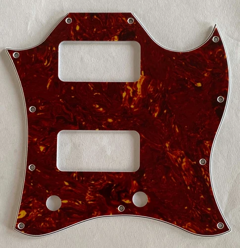 For US Gibson SG TV Jones Style Full Face Style Guitar Pickguard,Red Tortoise