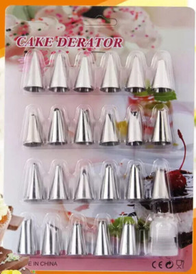24 Stück Gebäck Kuchen Dekorieren Düsen Tipps Set Kit für Glasur