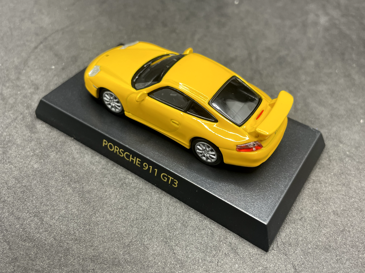 Kyosho 1/64 Porsche collection 911 GT3 996 yellow diecast