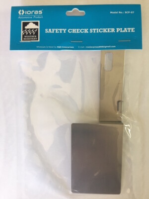  Horizontal Hawaii Safety Check License Plate Bracket Stainless Steel