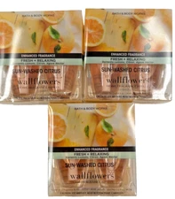 Bath & Body Works LOT of 6 Wallflowers Fragrance Refills Sun Washed Citrus Bulbs