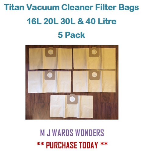 Reusable Microfibre Dust Bag For Titan TTB774VAC 16L Vacuum Cleaner - 5 Layer Heavy Duty 2 thumbnail image