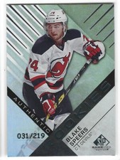 BLAKE SPEERS 2016-17 SP GAME USED RAINBOW PLAYER'S AGE ROOKIE #31/219 DEVILS S!