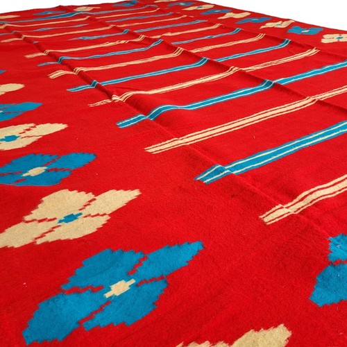 Moroccan Handmade Vintage Rug Kilim Area Carpet Wool Tribal Azilal Rug Berber - Picture 13 of 24