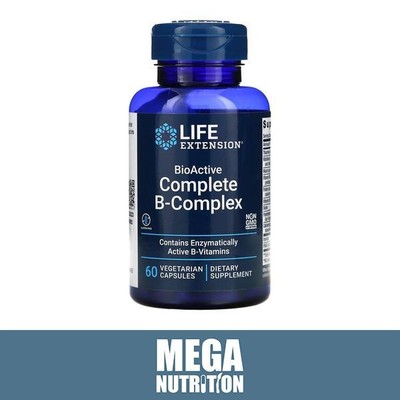 Life Extension BioActive Vitamin B-Komplex 60 Kapseln | Stoffwechsel Energie