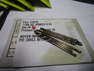 #45 HSS 135° Split Point Gold Finish Jobber Drill QTY 8
