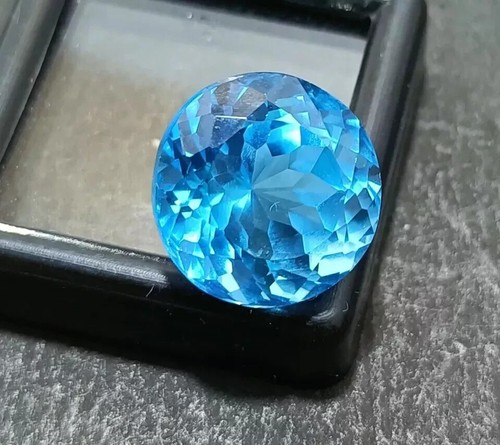Santa Maria Blue Aquamarine Round 9-11 Ct Natural Loose Gemstone EGL Certified - Picture 4 of 8