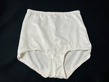 Vtg ADONNA 3000 L Shiny Satin Light Control Shaping White Brief Panties