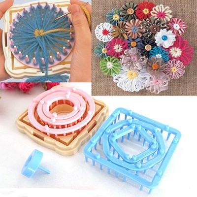 8 tlg.Strickring Set Strickrahmen - Knitting Loom   Strickliesel   Haken Weber！1