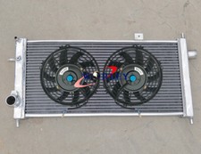 Aluminum Radiator & Fans For Opel Vauxhall Nova GTE GSi 2.0 16v Turbo 1988-1993