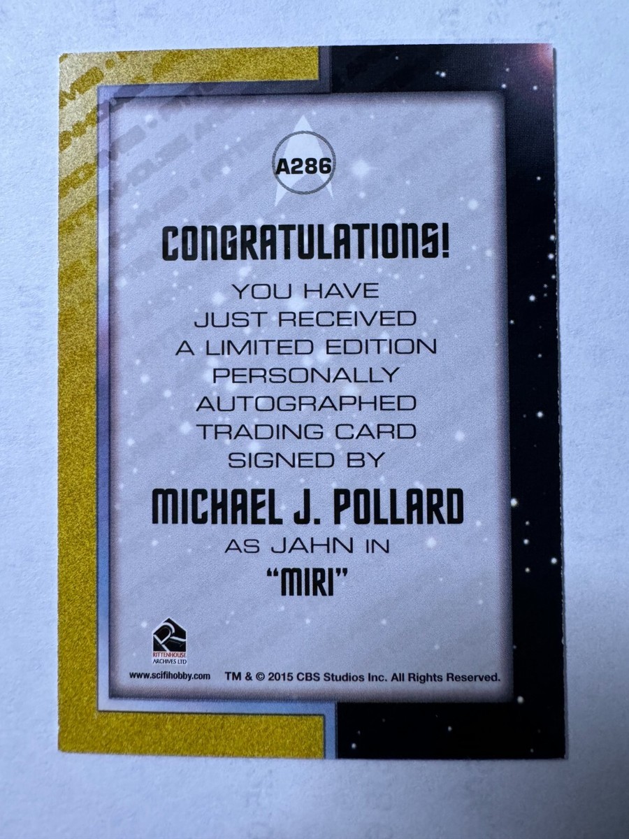 Star Trek TOS The Captain's Collection Michael J. Pollard