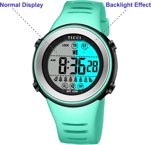 Unisex Waterproof Watch with 8 Vibrating Alarms - Ideal for Medication Reminders - 第 8/9 張圖片