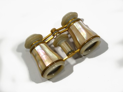 Ca. 1920's German "Optiker Ruhke" Mother of pearl opera glasses - Picture 5 of 12