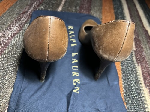 Ralph Lauren Purplelabel Brun Upper Leather Wooden Soleil Made IN Italy 37.5 UK - Photo 5 sur 12