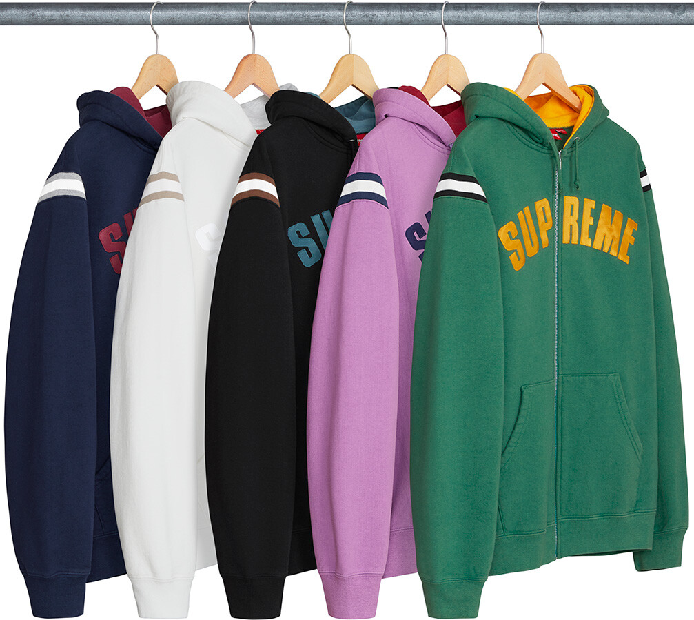 Supreme Jet Sleeve Zip Up Hooded Sweatshirt SS18 (SS18SW59 Supreme Jet Sleeve Zip Up Hooded Sweatshirt SS18 (SS18SW59
