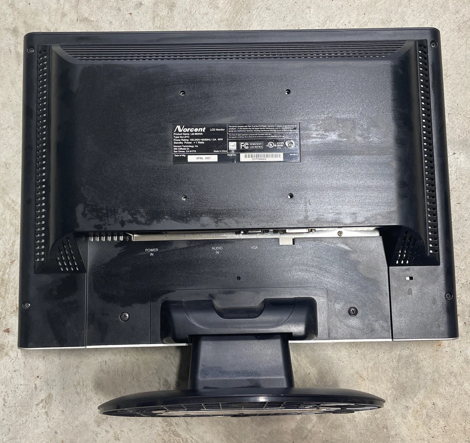 Norcent Technologies LM-965WA LCD Monitor USED - Image 2 of 2