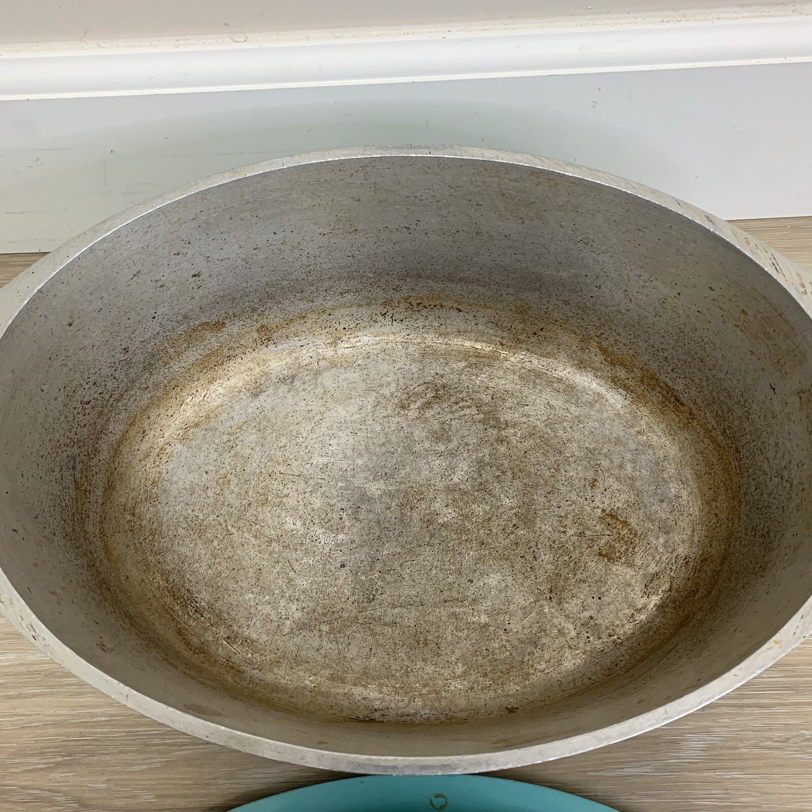 Vintage Club Aluminum Roaster Pan with Lid Teal Blue eBay