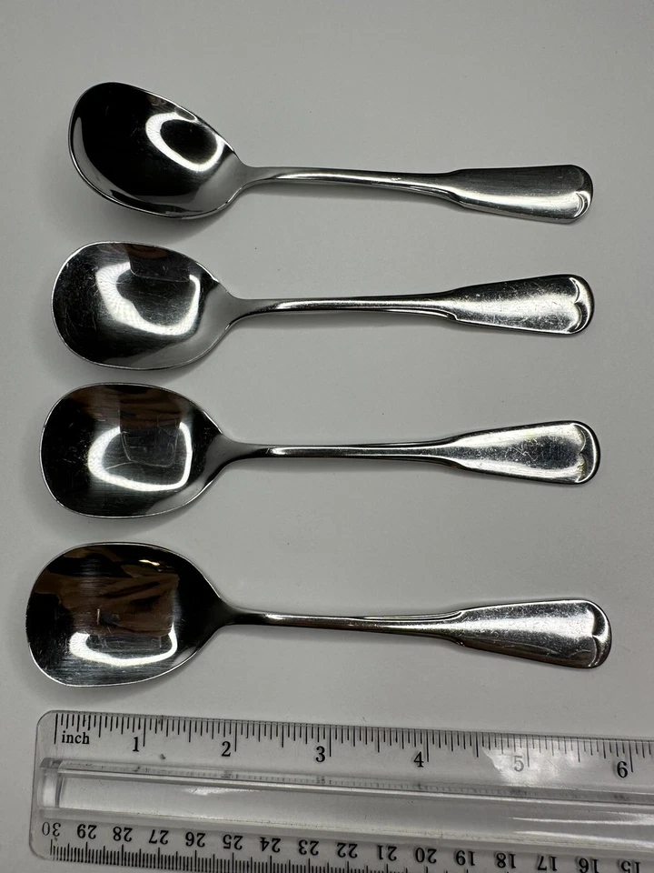 Cuchara sopa de roca Delco Plymouth cubiertos de acero inoxidable cuchara de 4 piezas Foto 3 de 4