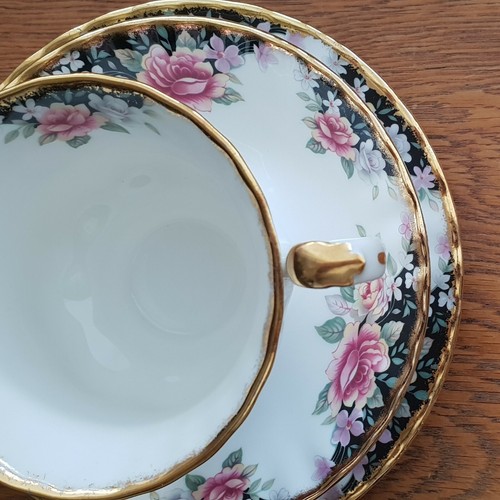 Trío de té vintage Royal Albert ""Concierto"" hueso China Inglaterra - Imagen 12 de 12